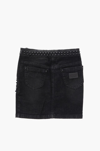 EST.1978 studded denim ELEONOR skirt