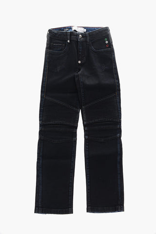 EST.1978 denim stretch LOM biker jeans