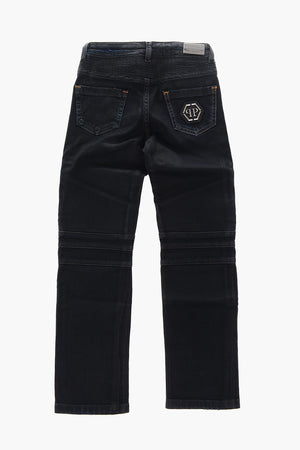 EST.1978 denim stretch LOM biker jeans