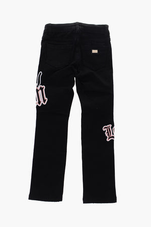 EST.1978 stretch denim ROSES ELEMENTS jeans