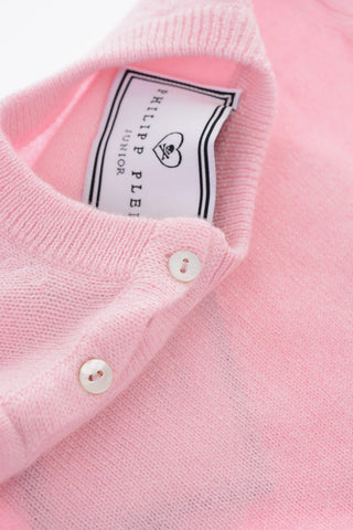 heart embroidered cashmere crew-neck sweater