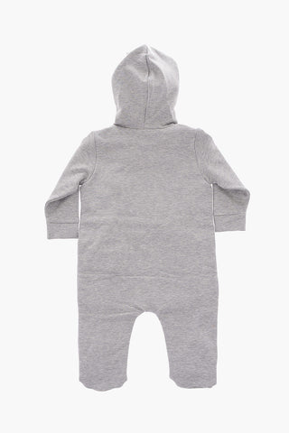 hooded GOTHIC PLEIN romper suit with hidden closure