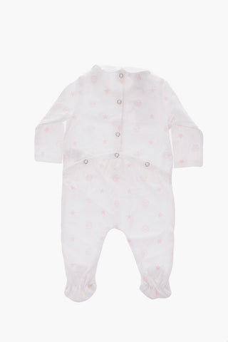 all over logo printed cotton BIBI romper suit