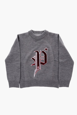 EST.1978 wool LS GOTHIC PLEIN crew-neck sweater
