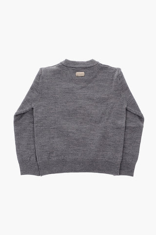 EST.1978 wool LS GOTHIC PLEIN crew-neck sweater