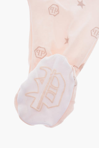 all over logo printed BIBI romper suit