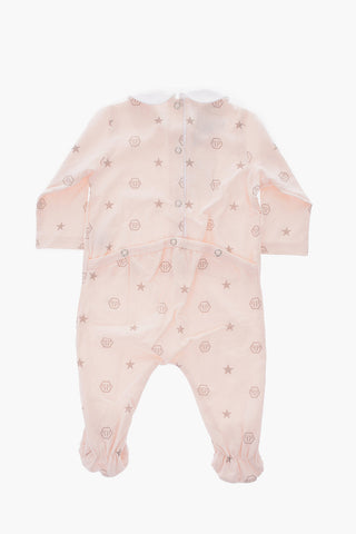 all over logo printed BIBI romper suit