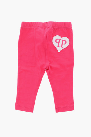Leggings AMATA tinta unita con ricamo PP
