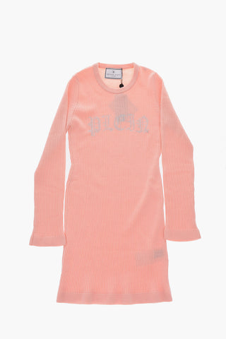 ribbed CRYSTAL knit dress