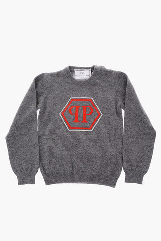 cashmere LS Statement crew-neck sweater