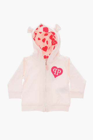 hooded AMALIA sweatshirt with zip closure