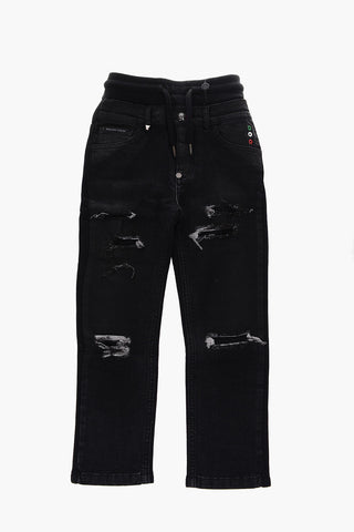 jeans distressed IVAN regular fit in doppio tessuto