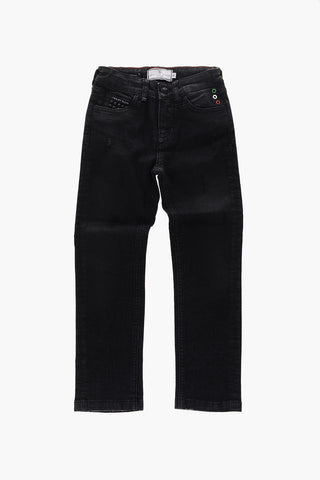 COUTURE EST.1978 coated cotton LITTLE HERO skinny fit jeans with studs