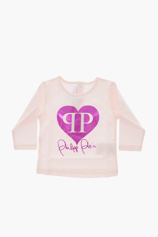 fornt printed long sleeve AMANDA crew-neck t-shirt