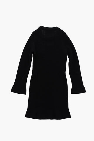 knitted ribbed CRYSTAL dress with long sleeve
