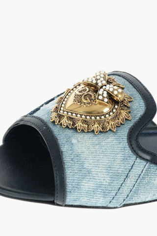 Slippers ABAYA Logate con Fantasia Patchwork in Denim