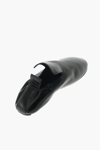 Soft Leather Slippers with Drawstring