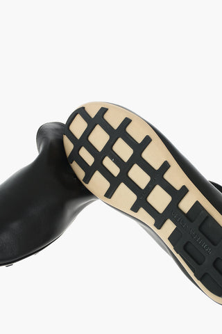 Soft Leather Slippers with Drawstring