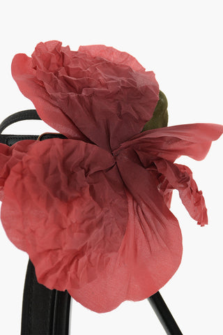 Satin Sandals KEIRA with Decorative Flower 12 cm