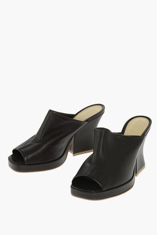 Soft Leather Statement Mules 9 cm