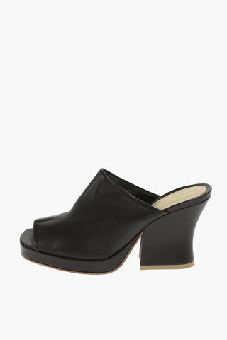 Soft Leather Statement Mules 9 cm