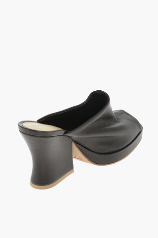 Soft Leather Statement Mules 9 cm