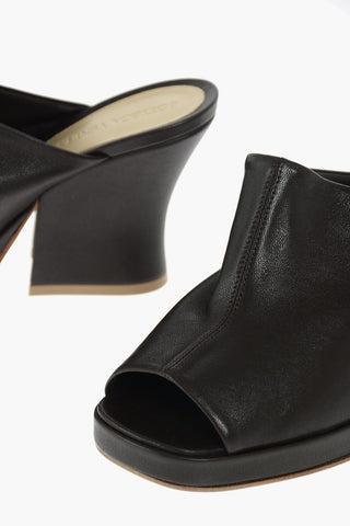 Soft Leather Statement Mules 9 cm