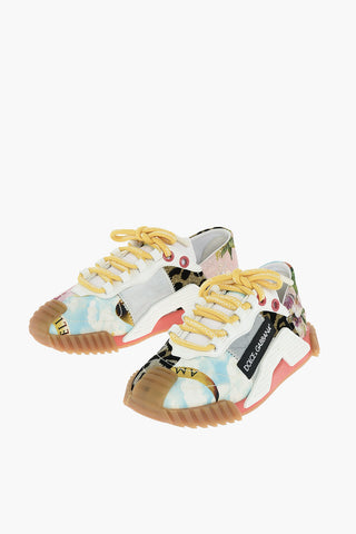 Low-top Sneakers with Patchwork Pattern