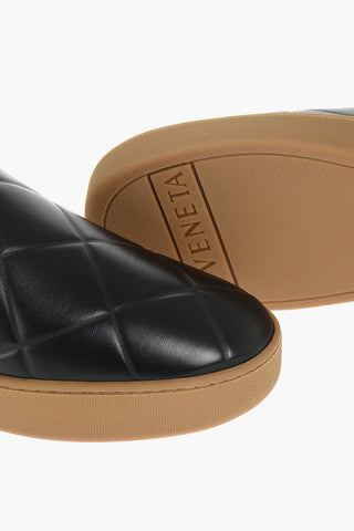 Slip On in Pelle Imbottite con Trama in Rilievo