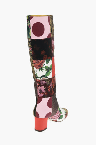 Stivali al ginocchio VALLY con Fantasia Patchwork 6cm