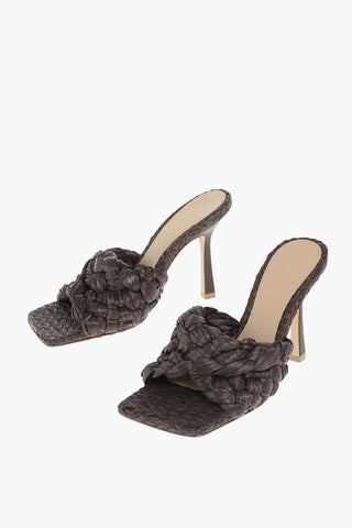 Braided Raffia Mules 10  cm