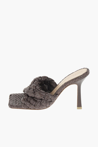 Braided Raffia Mules 10  cm