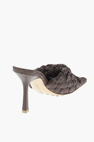 Braided Raffia Mules 10  cm