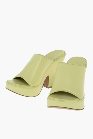 Soft Leather Mules with Statement Sole 12cm
