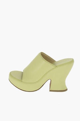 Soft Leather Mules with Statement Sole 12cm