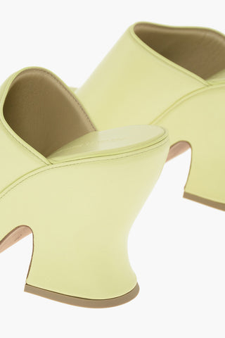 Soft Leather Mules with Statement Sole 12cm