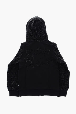 EST.1978 felpa a 2 tasche con gioielli all over