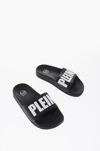 logo printed rubber slides