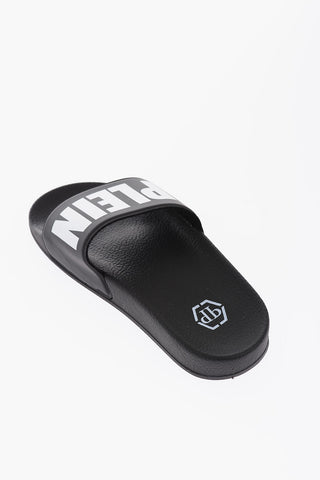 logo printed rubber slides