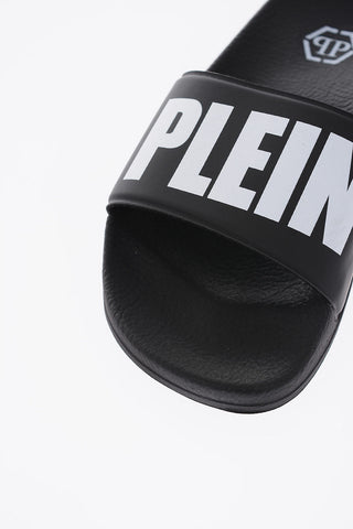 logo printed rubber slides