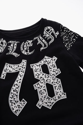 EST.1978 rhinestone CLASS 78 sweat dress