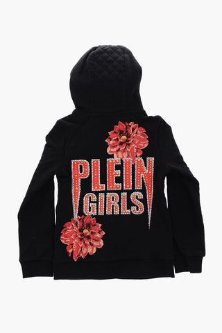 quilted sweatshirt with studs on the back