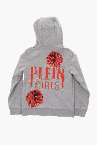 quilted sweatshirt with studs on the back