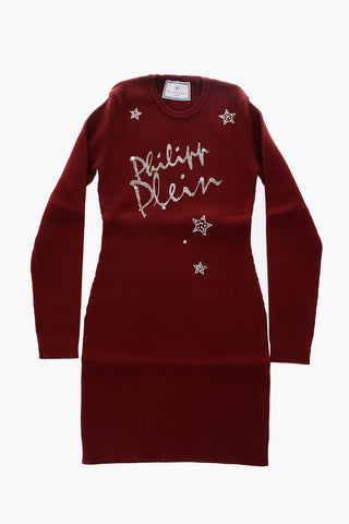 EST.1978 ribbed knit GAILA dress with studs
