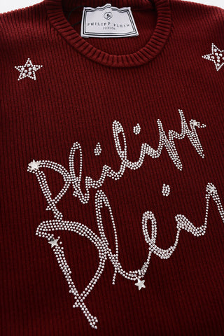 EST.1978 ribbed knit GAILA dress with studs