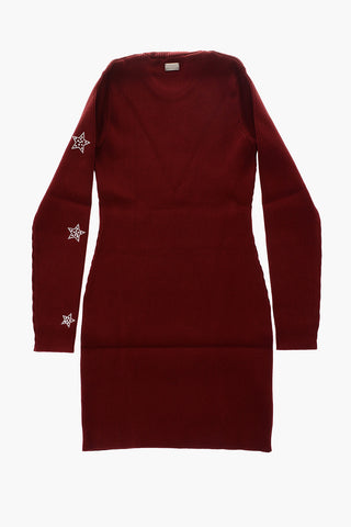 EST.1978 ribbed knit GAILA dress with studs