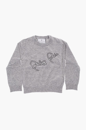 EST.1978 crew-neck sweater with rhinestone logo