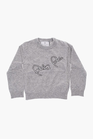 EST.1978 crew-neck sweater with rhinestone logo