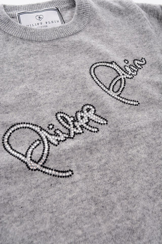 EST.1978 crew-neck sweater with rhinestone logo