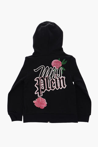 hoodie sweatshirt with animal printed inner